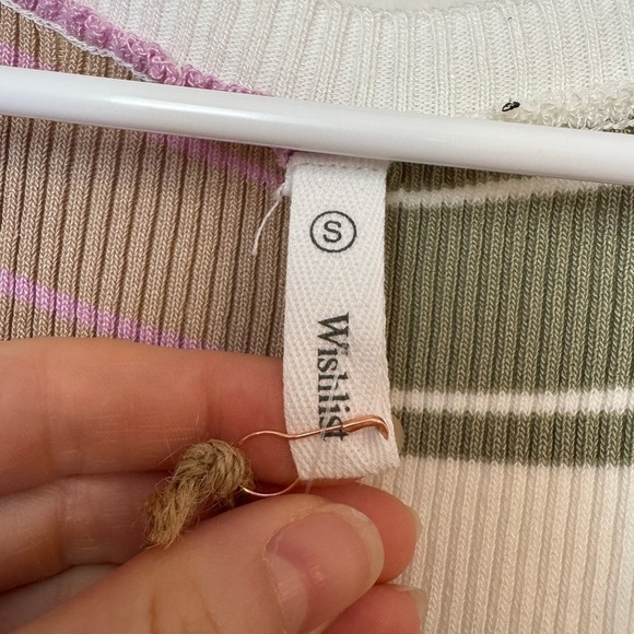 NWT Wishlist Mika Taupe Colorblock Striped Fitted Midi Dress- Small - Picture 7 of 10